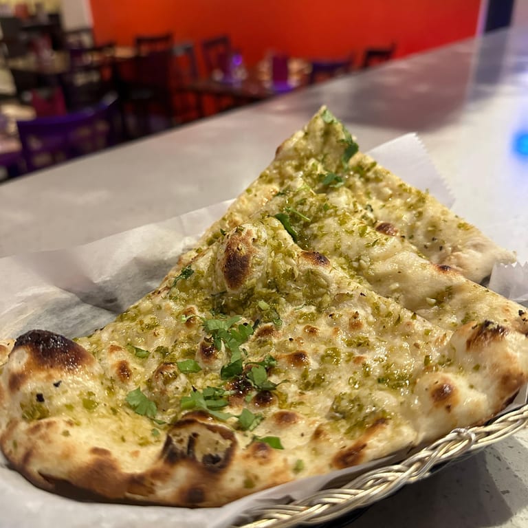 Delicious Garlic Naan Awaits